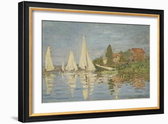 Regattas at Argenteuil, Ca 1872-Claude Monet-Framed Giclee Print