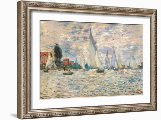 Regattas at Argenteuil-Claude Monet-Framed Art Print