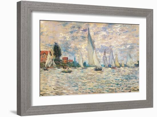 Regattas at Argenteuil-Claude Monet-Framed Art Print