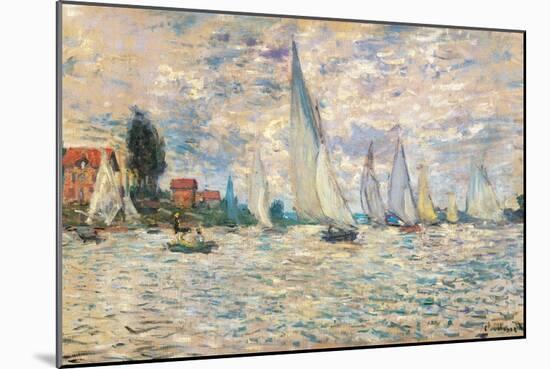 Regattas at Argenteuil-Claude Monet-Mounted Art Print
