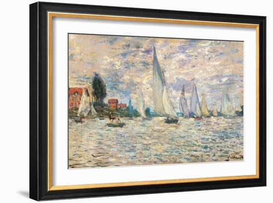 Regattas at Argenteuil-Claude Monet-Framed Art Print