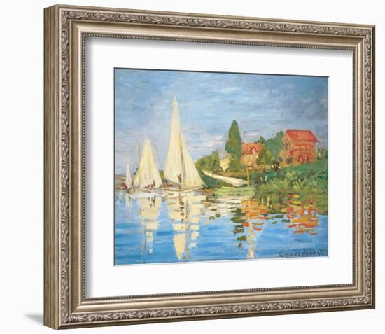 Regattas in Argenteuil-Claude Monet-Framed Art Print