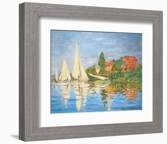 Regattas in Argenteuil-Claude Monet-Framed Art Print