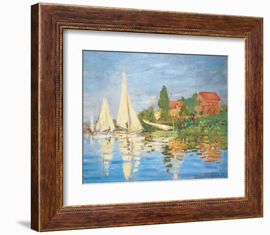 Regattas in Argenteuil-Claude Monet-Framed Art Print