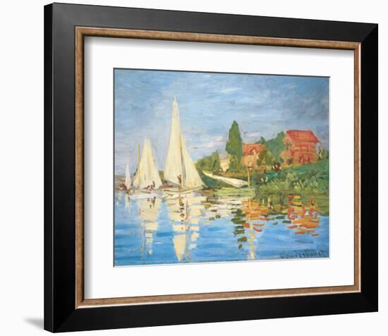 Regattas in Argenteuil-Claude Monet-Framed Art Print