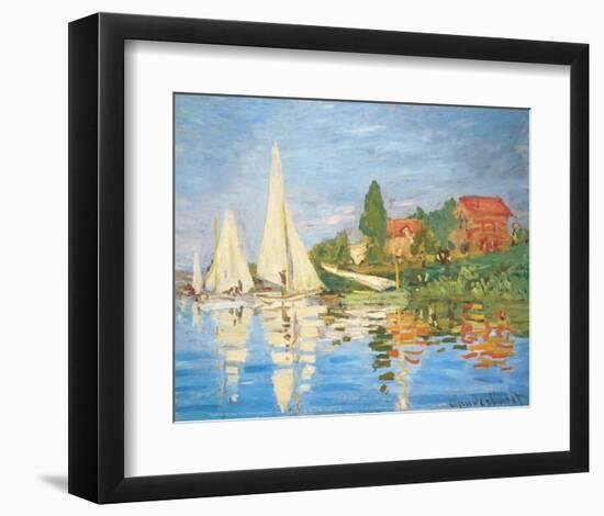 Regattas in Argenteuil-Claude Monet-Framed Art Print