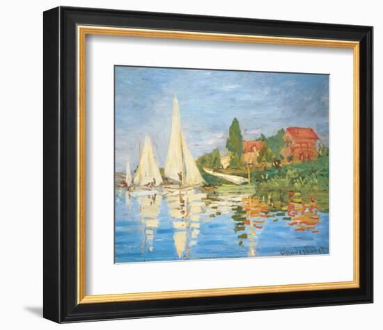 Regattas in Argenteuil-Claude Monet-Framed Art Print