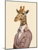 Regency Giraffe-Fab Funky-Mounted Art Print