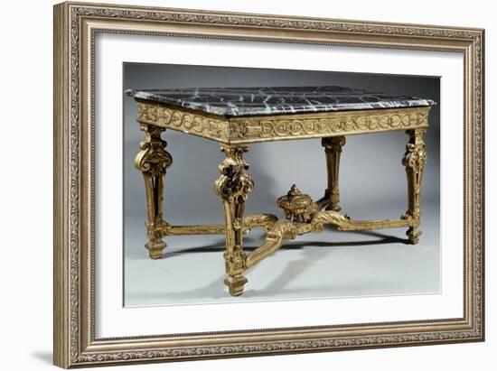 Regency Style Carved and Gilt Wood Centre Table, France-null-Framed Giclee Print