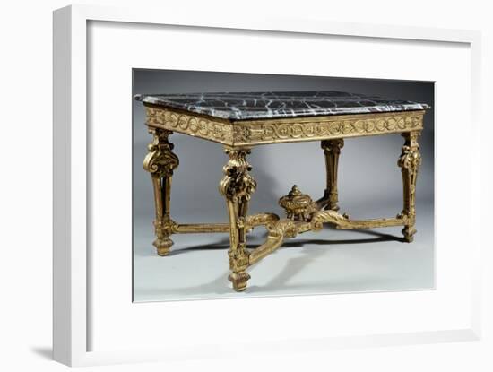 Regency Style Carved and Gilt Wood Centre Table, France-null-Framed Giclee Print
