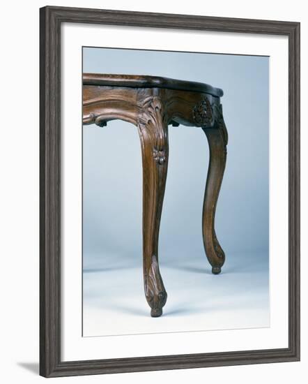 Regency Style Carved Wood Dining Room Chair with Wicker Seat and Back-null-Framed Giclee Print