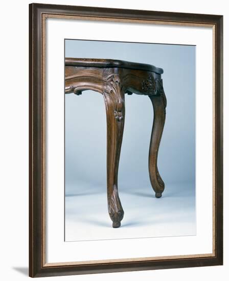 Regency Style Carved Wood Dining Room Chair with Wicker Seat and Back-null-Framed Giclee Print