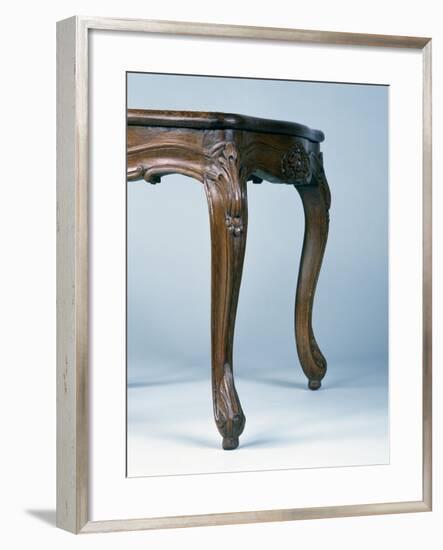 Regency Style Carved Wood Dining Room Chair with Wicker Seat and Back-null-Framed Giclee Print