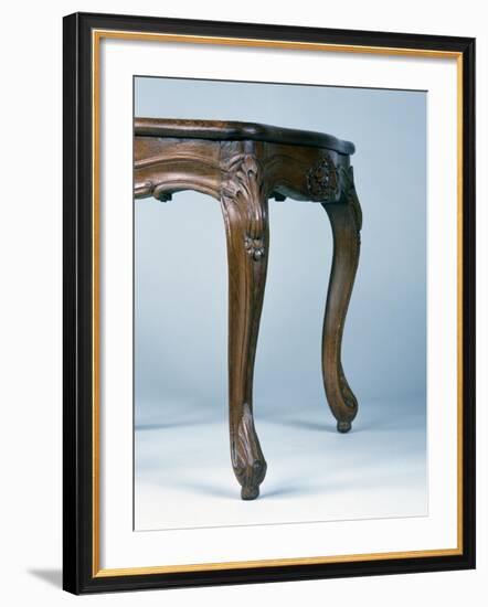 Regency Style Carved Wood Dining Room Chair with Wicker Seat and Back-null-Framed Giclee Print