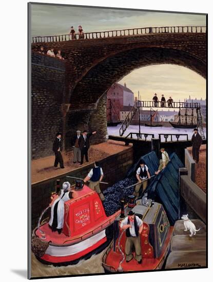 Regent's Canal Lock-Margaret Loxton-Mounted Giclee Print