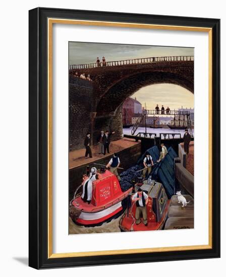 Regent's Canal Lock-Margaret Loxton-Framed Giclee Print