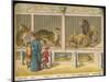 Regent's Park Zoo London Visitors Admire Lions Tigers and Other Cats-null-Mounted Art Print