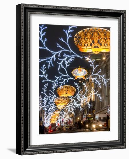 Regent Street Christmas Decorations-Charles Bowman-Framed Photographic Print