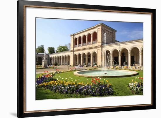 Regentenbau in the spa gardens of Bad Kissingen, Lower Franconia, Bavaria, Germany-null-Framed Premium Giclee Print