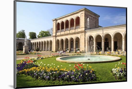 Regentenbau in the spa gardens of Bad Kissingen, Lower Franconia, Bavaria, Germany-null-Mounted Art Print