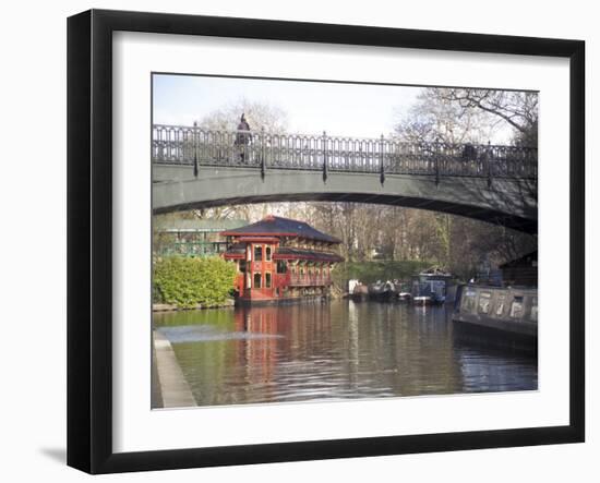 Regents Canal (Grand Union), Regents Park, London, England, United Kingdom-David Hughes-Framed Photographic Print