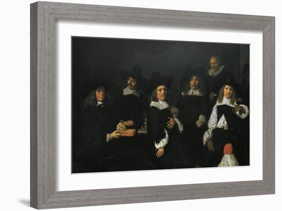 Regents of Old Men's Almshouse of Harlem, 1664-Frans Hals-Framed Giclee Print