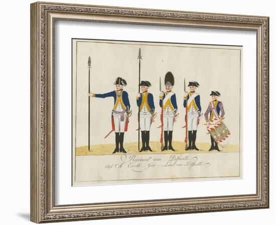 Regiment Von Ditfurth, C.1784-J. H. Carl-Framed Giclee Print