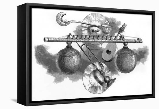 Regional Music: Native Musical Instruments, India-null-Framed Stretched Canvas