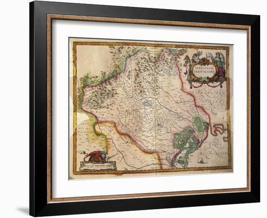 Regionum Italiae, Territory of Treviso, Veneto Region, Italy-Willem Janszoon Blaeu-Framed Giclee Print