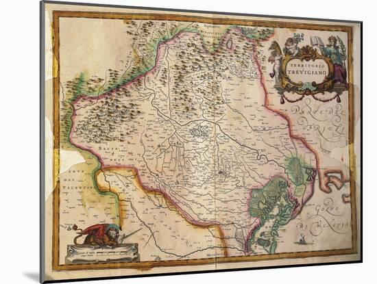Regionum Italiae, Territory of Treviso, Veneto Region, Italy-Willem Janszoon Blaeu-Mounted Giclee Print
