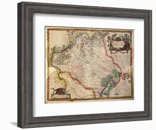 Regionum Italiae, Territory of Treviso, Veneto Region, Italy-Willem Janszoon Blaeu-Framed Giclee Print