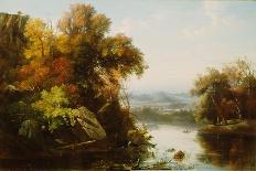Autumn Landscape, Mid-Late 19th Century-Regis Francois Gignoux-Framed Giclee Print