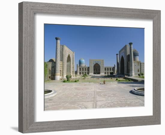 Registan Square, Samarkand, Uzbekistan, Central Asia-Gavin Hellier-Framed Photographic Print