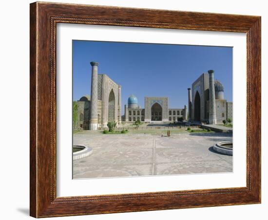 Registan Square, Samarkand, Uzbekistan, Central Asia-Gavin Hellier-Framed Photographic Print