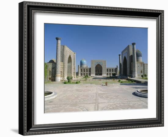 Registan Square, Samarkand, Uzbekistan, Central Asia-Gavin Hellier-Framed Photographic Print