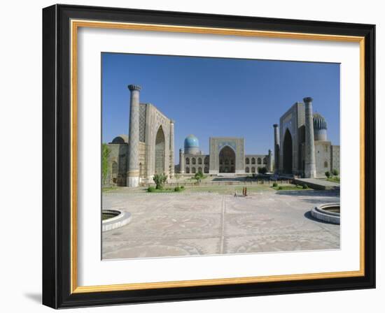 Registan Square, Samarkand, Uzbekistan, Central Asia-Gavin Hellier-Framed Photographic Print