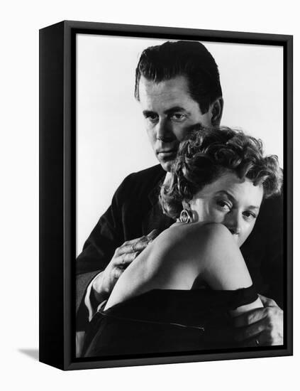 Reglement by Comptes THE BIG HEAT by FritzLang with Glenn Ford and Gloria Grahame, 1953 (b/w photo)-null-Framed Stretched Canvas