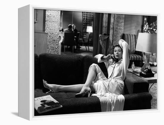 Reglement by Comptes THE BIG HEAT by FritzLang with Glenn Ford and Gloria Grahame, 1953 (b/w photo)-null-Framed Stretched Canvas