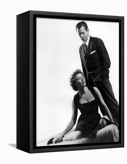 Reglement by Comptes THE BIG HEAT by FritzLang with Glenn Ford and Gloria Grahame, 1953 (b/w photo)-null-Framed Stretched Canvas