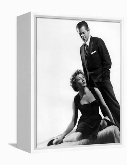 Reglement by Comptes THE BIG HEAT by FritzLang with Glenn Ford and Gloria Grahame, 1953 (b/w photo)-null-Framed Stretched Canvas