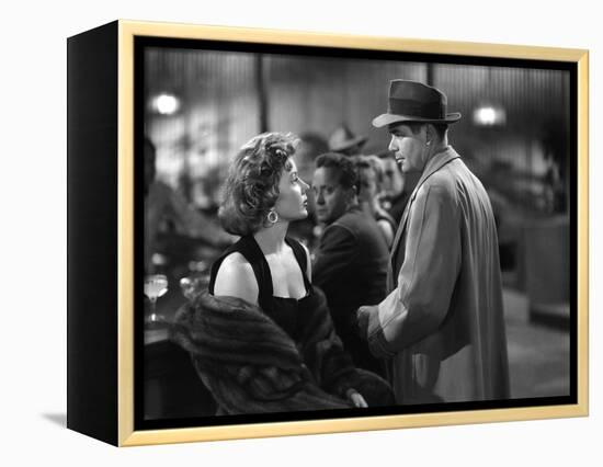 Reglement by Comptes THE BIG HEAT by FritzLang with Glenn Ford and Gloria Grahame, 1953 (b/w photo)-null-Framed Stretched Canvas