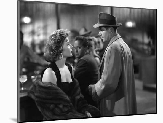 Reglement by Comptes THE BIG HEAT by FritzLang with Glenn Ford and Gloria Grahame, 1953 (b/w photo)-null-Mounted Photo