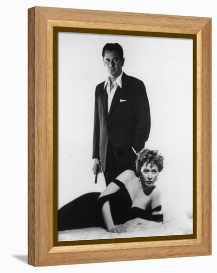 Reglement by Comptes THE BIG HEAT by FritzLang with Glenn Ford and Gloria Grahame, 1953 (b/w photo)-null-Framed Stretched Canvas