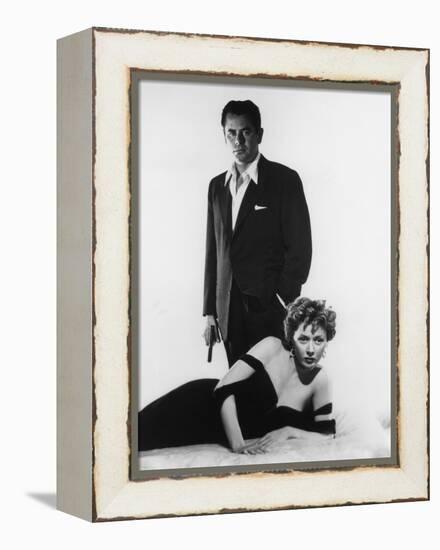 Reglement by Comptes THE BIG HEAT by FritzLang with Glenn Ford and Gloria Grahame, 1953 (b/w photo)-null-Framed Stretched Canvas