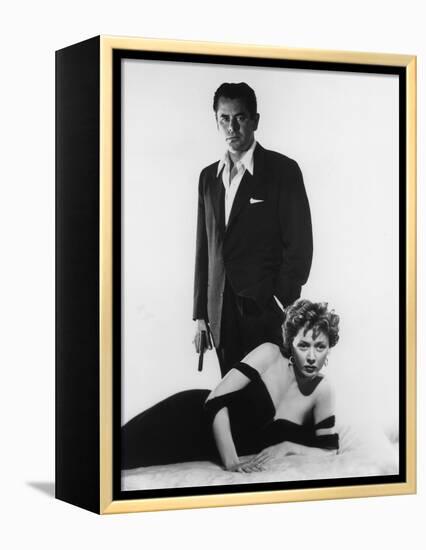 Reglement by Comptes THE BIG HEAT by FritzLang with Glenn Ford and Gloria Grahame, 1953 (b/w photo)-null-Framed Stretched Canvas