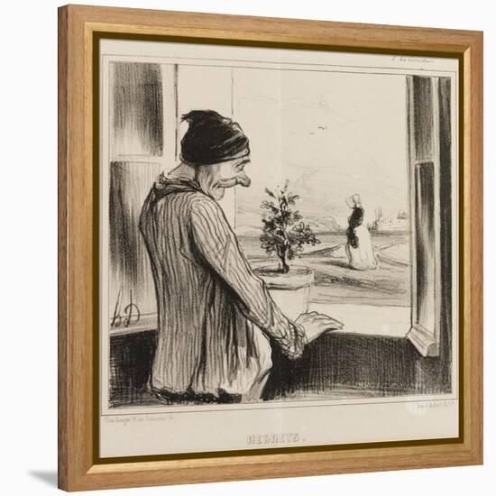 Regret-Honore Daumier-Framed Premier Image Canvas