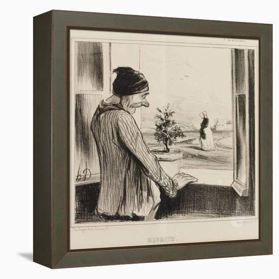 Regret-Honore Daumier-Framed Premier Image Canvas