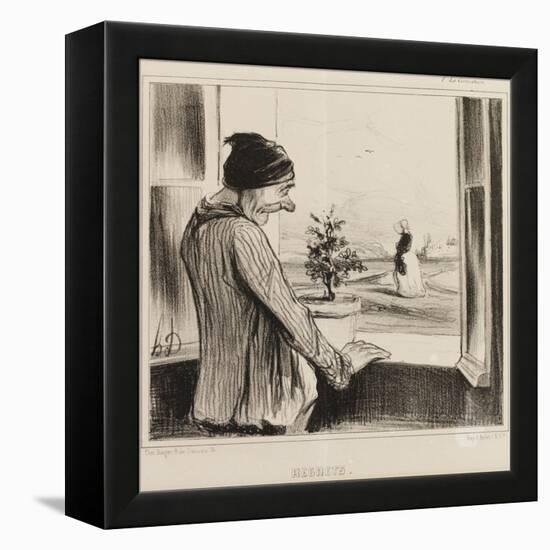 Regret-Honore Daumier-Framed Premier Image Canvas