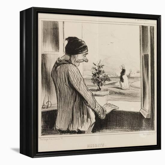 Regret-Honore Daumier-Framed Premier Image Canvas