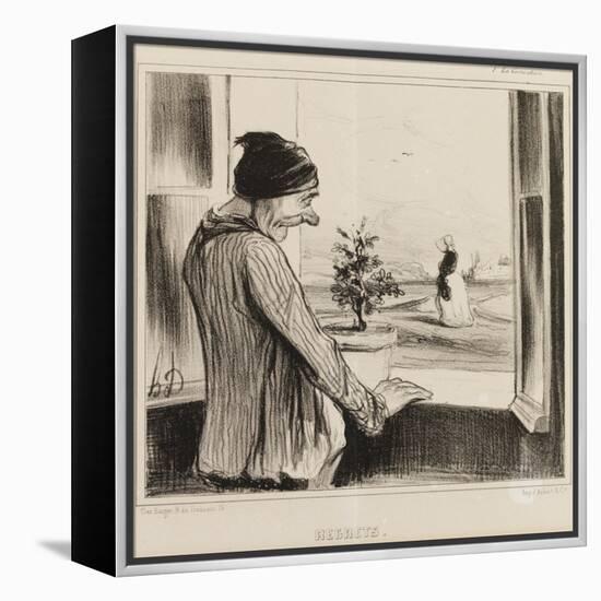 Regret-Honore Daumier-Framed Premier Image Canvas
